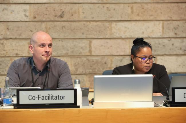 Co-Facilitators Axel Borchmann, Germany, and Gwendalyn Kingtaro Sisior, Palau 