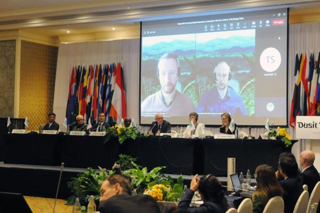The dais during the Annual Market Discussion 'Tropical Timber Industry: Challenges and Opportunities from Changing Priorities'
