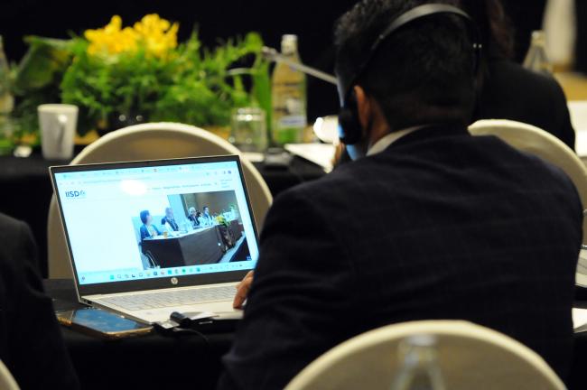 Delegate checks ENB website