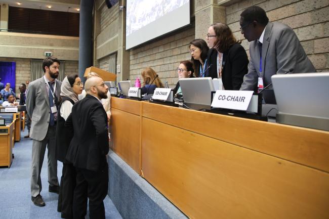 Delegates consulting with the Co-Facilitators 