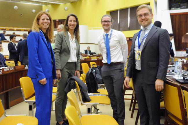 (L-R) Nathia Hass Brandtberg and Maja Elkjaer Frank, Denmark, with  and Vincent Schnell and Clemens Wackernagel, Germany