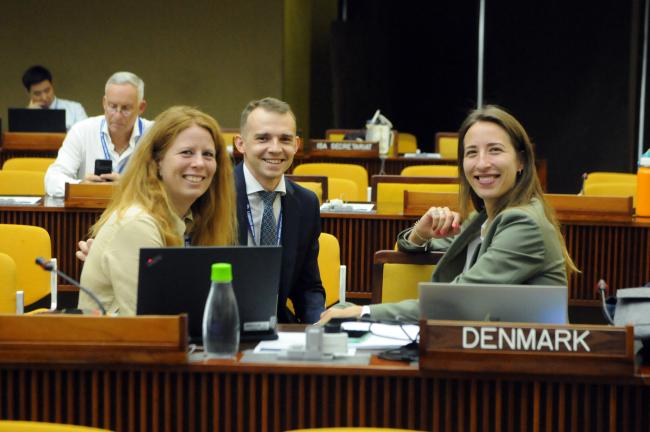 Nathia Hass Brandtberg and Maja Elkjaer Frank, Denmark, with Bartosz Jasiński, Poland