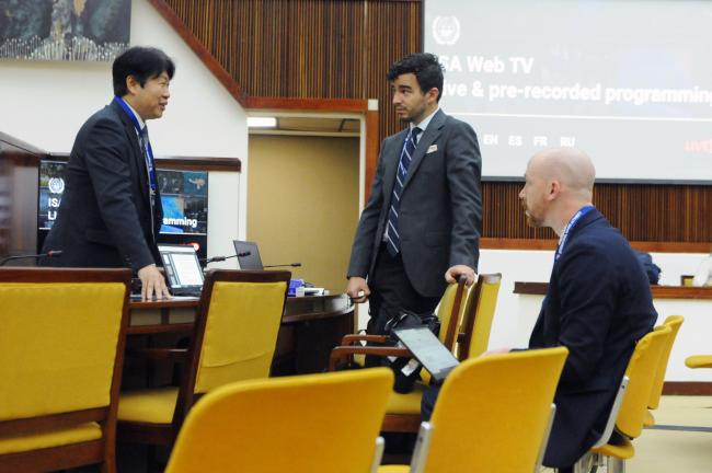 Ichiro Shimogaite, Japan, with José Benchetrit and Rick Vaughan, Canada