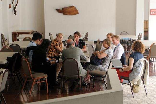 Delegates meet informally