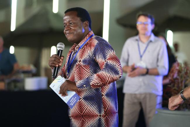 Edward Kimakwa, WWF, leading the celebration of partnerships for Our Blue Futures Transformation Network 