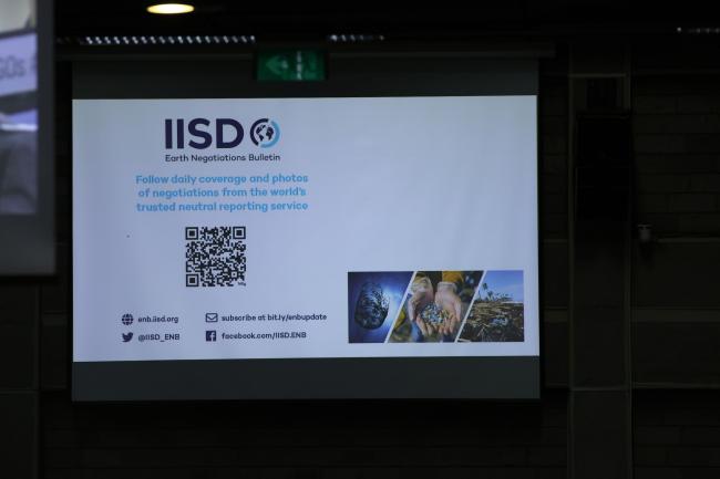 IISD webpage's QR