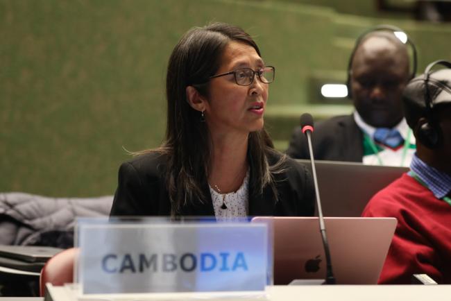 Somaly Chan, Cambodia, speaking on behalf of Asia-Pacific