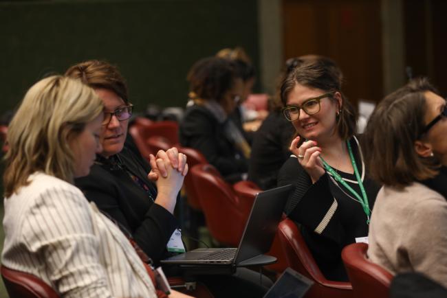 Delegates from Australia consult