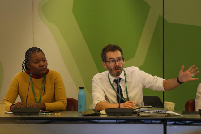 CoW Co-Chairs Martha Mphatso Kalemba, Malawi, and William Lockhart, UK