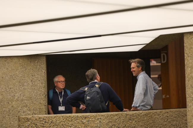 Kim Friedman, Food and Agriculture Organization of the UN (FAO), speaks with delegates