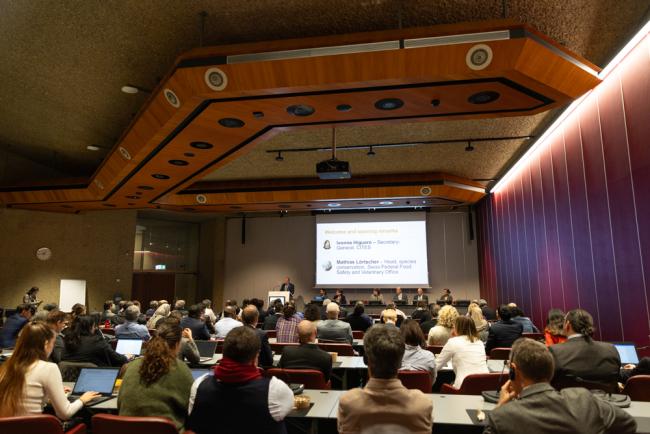 Delegates attend a side event on illegal trade data and evidence-based interventions