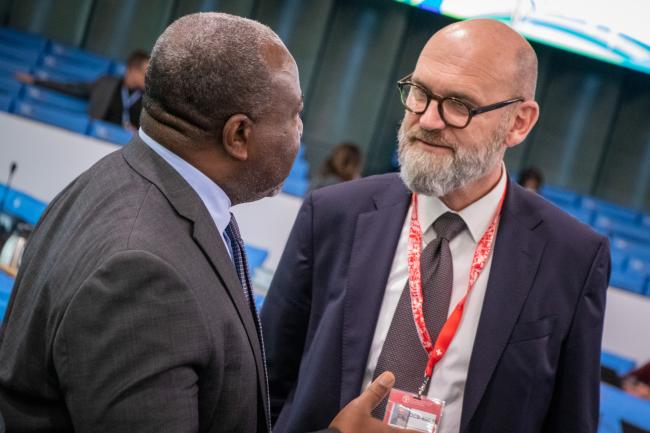 Kent Nnadozie, Secretary, ITPGRFA and Alwin Kopše, Switzerland