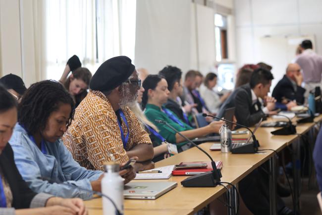 Listening to the presentations 