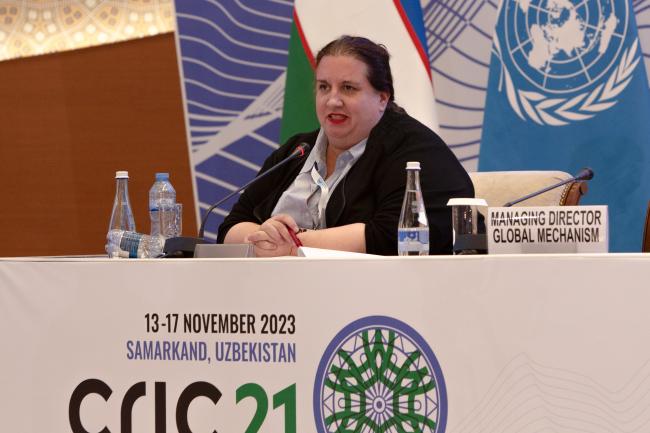 Louise Baker, Managing Director, Global Mechanism, UNCCD - CRIC 21 - 13 Nov 2023 - Photo