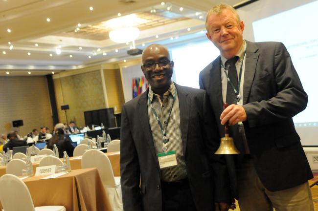 Mohammed Nurudeen Iddrisu, Ghana, Chair, ITTC, and Gerhard Breulmann, ITTO Secretariat