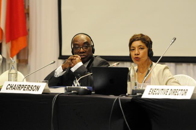 Mohammed Nurudeen Iddrisu, Ghana, Chair, ITTC, and Sheam Satkuru, ITTO Executive Director