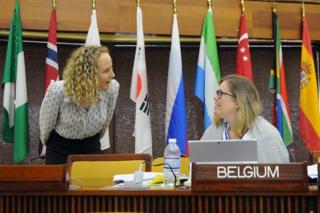 Noémie Wouters, ISA Secretariat, and Ellen De Geest, Belgium