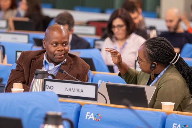 Paulino Munisse, Mozambique, and Remmie Hilukwa, Namibia