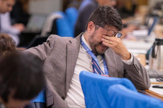 Tired delegate