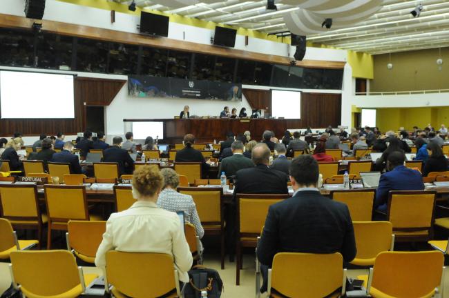 Council members meet for the meeting of the Informal Working Group on institutional matters