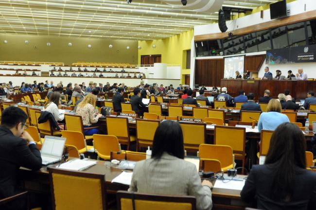 View of room during the morning session