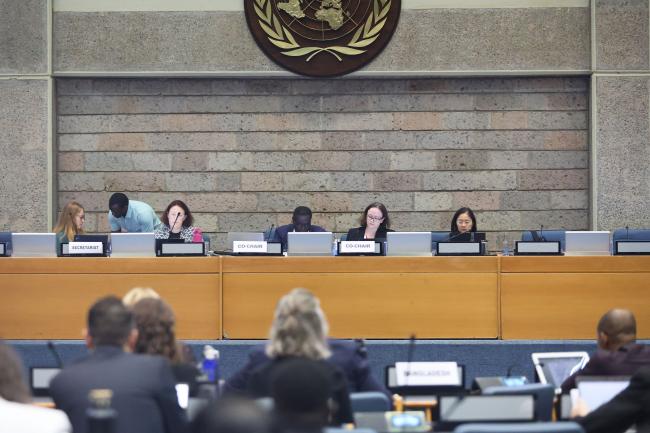 View of the dais during Contact Group 2 