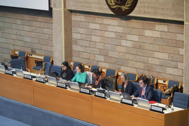 View of the dais during Contact Group 3
