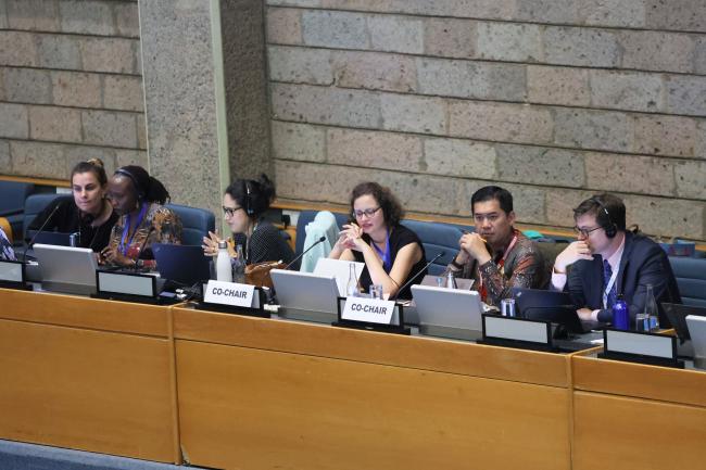 View of the dais during Contact Group 3 