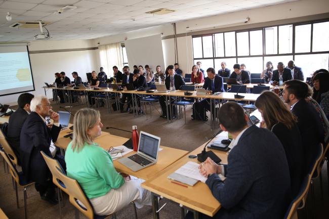 View of the room during the Plastic pollution, toxicity, chemicals, and potential risks to human health side event 