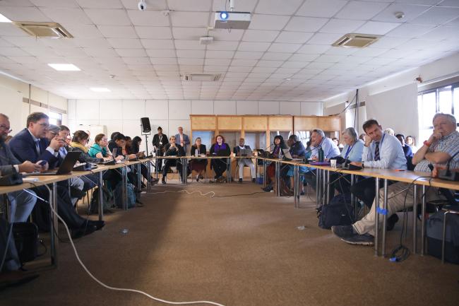 View of the room during the event on Microplastics 