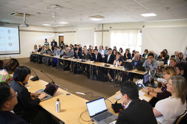 View of the room during the event on Promoting environmentally sound management of plastic waste, including collection, sorting and recycling, and consideration of investments 