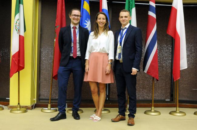 Vincent Schnell, Germany; Maja Elkjaer Frank, Denmark; and Bartosz Jasiński, Poland