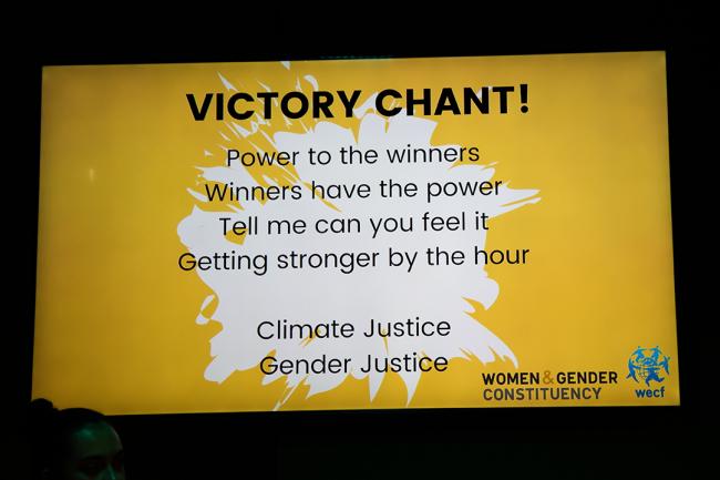1 Victory Chant - WECF-Side Event -COP28 5dec2023 - Photo