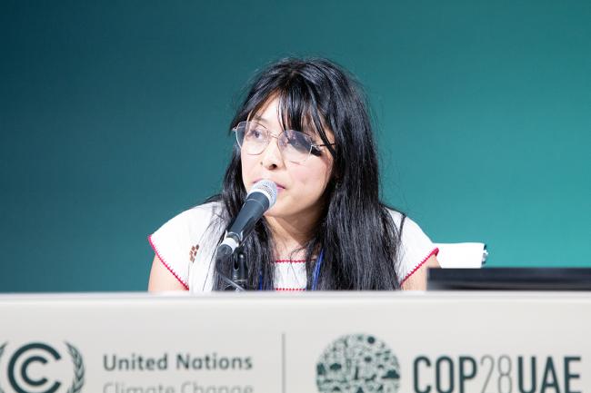 Alma Xochitl Zamora Mendez, journalist, Mexico- Natural Justice - Side Event COP28 - 3 Dec 2023 - Photo