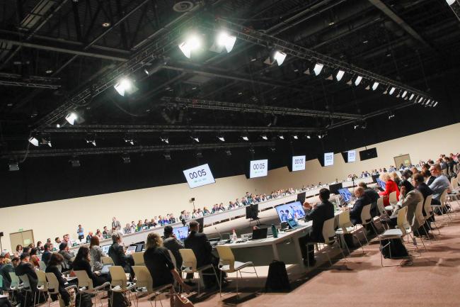 View of the room the high-level ministerial dialogue on the new collective goal on climate finance