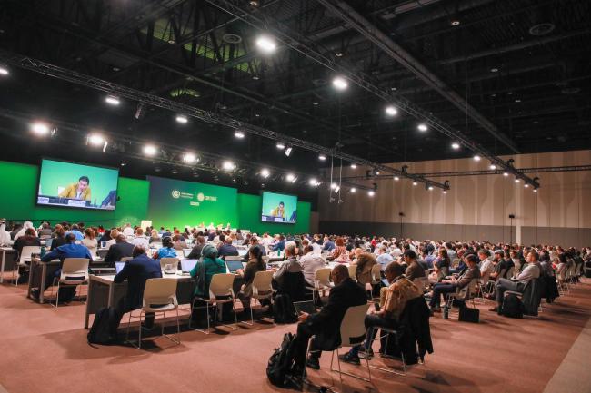 View of the room during informal negotiations on rules, modalities and procedures for the mechanism established by Article 6, paragraph 4, of the Paris Agreement