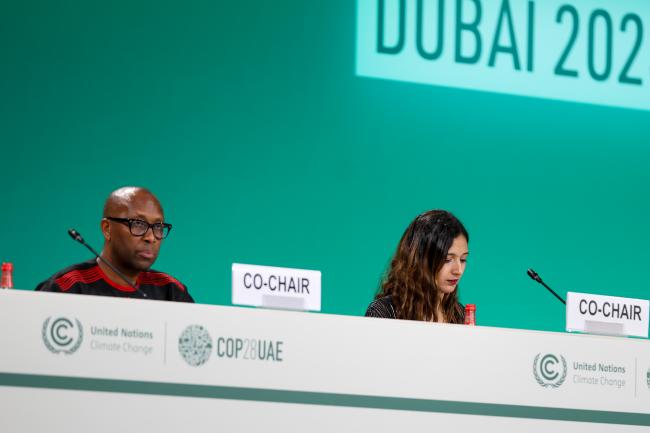 Githinji Gitahi, CEO, Amref Health Africa, and Omnia El Omrani, doctor and first Youth Envoy to the President of COP 27