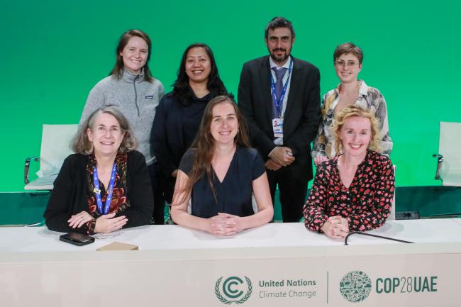 From L-R: Lynn Wagner, US; Hillary Rosentreter, Canada; Cristina Mundin, the Philippines; Jennifer Bansard, Germany; Mike Muzurakis, Greece; Anna Dubrova, Ukraine; and Jen Allan, Canada/UK