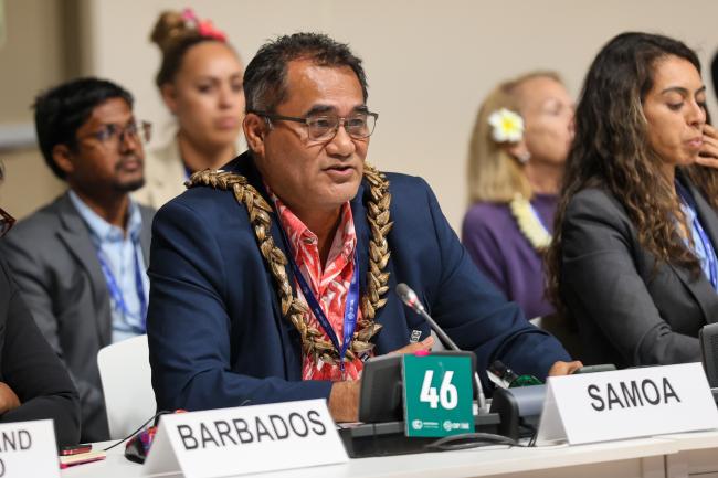 Toeolesulusulu Cedric Schuster, Minister of Natural Resources and Environment, Samoa