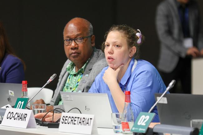 Amena Yauvoli, Fiji, and Gabriela Blatter, Switzerland 