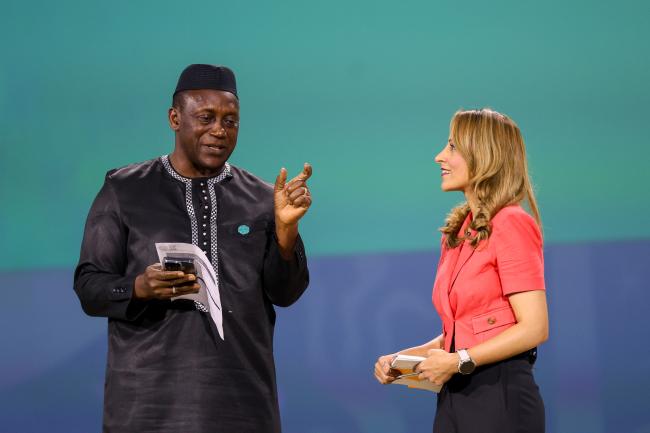 Kandeh Yumkella, Chairman, Presidential Initiative for Climate Change, Renewable Energy and Food Security, Sierra Leone, and Amandeep Bhangu, British journalist