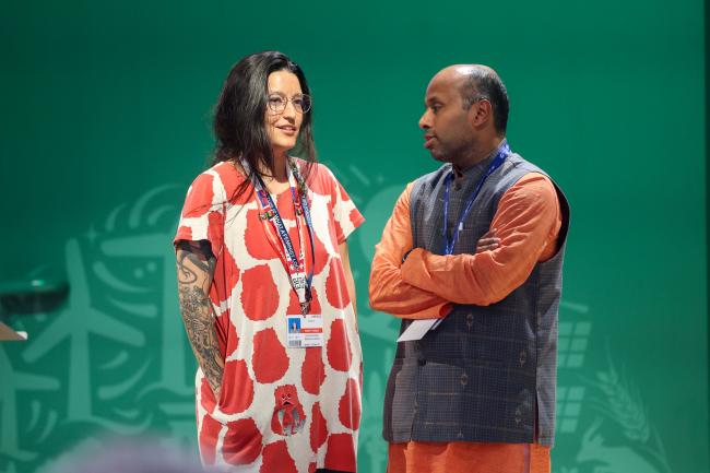 Camila Zepeda Lizama, Mexico, and Perumal Arumugam, UNFCCC Secretariat