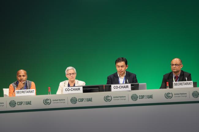 From L-R: Perumal Arumugam, UNFCCC Secretariat; Kate Hancock, Australia; Sonam Tashi, Bhutan; and Anil Raut, UNFCCC Secretariat