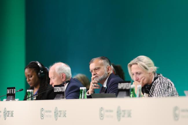 View of the dais during the plenary