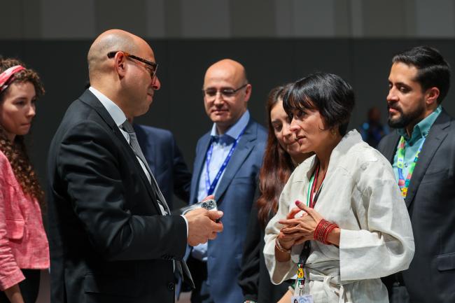 UNFCCC Executive Secretary Simon Stiell, and María Susana Muhamad González, Minister of Environment and Sustainable Development, Colombia