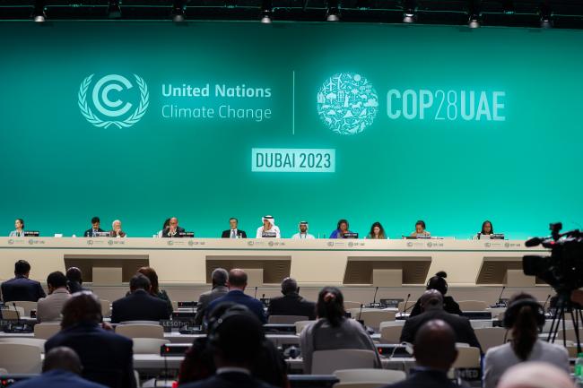 View of the dais during the High-Level Plenary