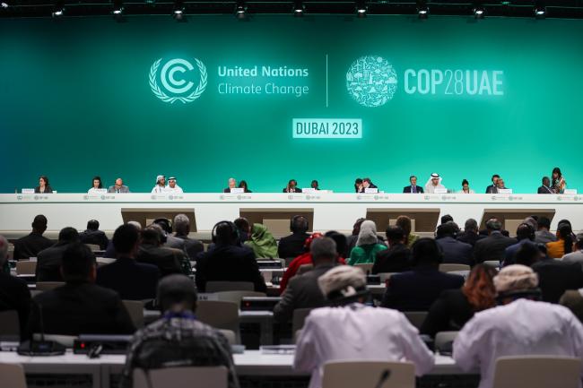 View of the dais during the summit
