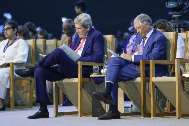 John Kerry, Special Presidential Envoy for Climate, US, and Bill Gates, Co-chairperson of the Bill and Melinda Gates Foundation