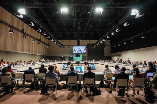View of the room during informal consultations on the Sharm el-Sheikh mitigation ambition and implementation work programme
