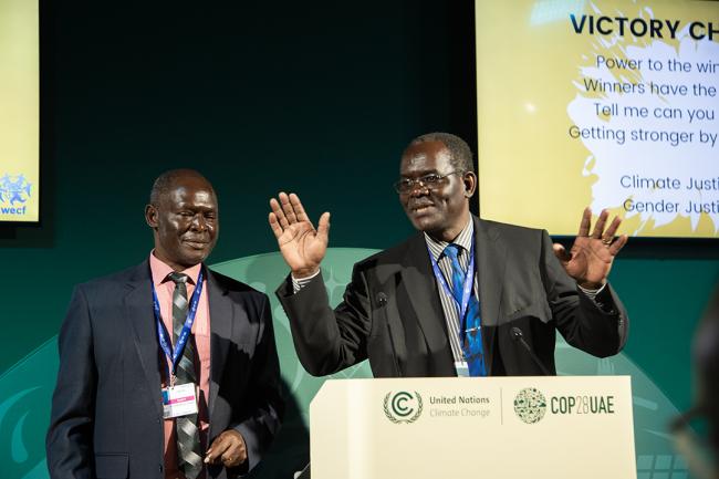 Fred Onduri, Vice Chair, UCTCN Advisory Board presented and - WECF-Side Event -COP28 5dec2023 - Photo